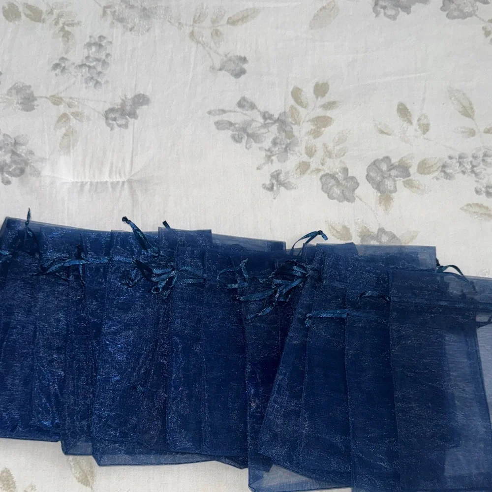 Set of Blue Organza Gift Bags